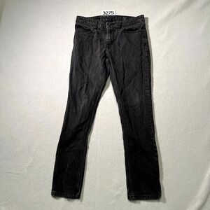 Volcom True To This Jeans Womens 30 Black Denim Stretch Slim Fit Straight Leg